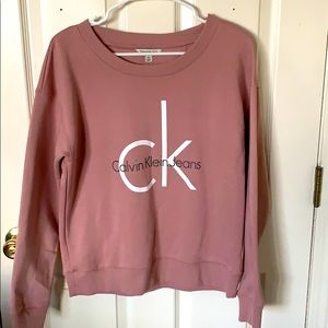 Calvin Klein rose crew neck sweatshirt